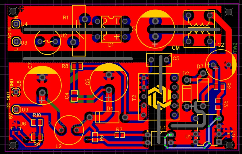 Pcb smps 1w efc031e ifc130 ifc230 схема